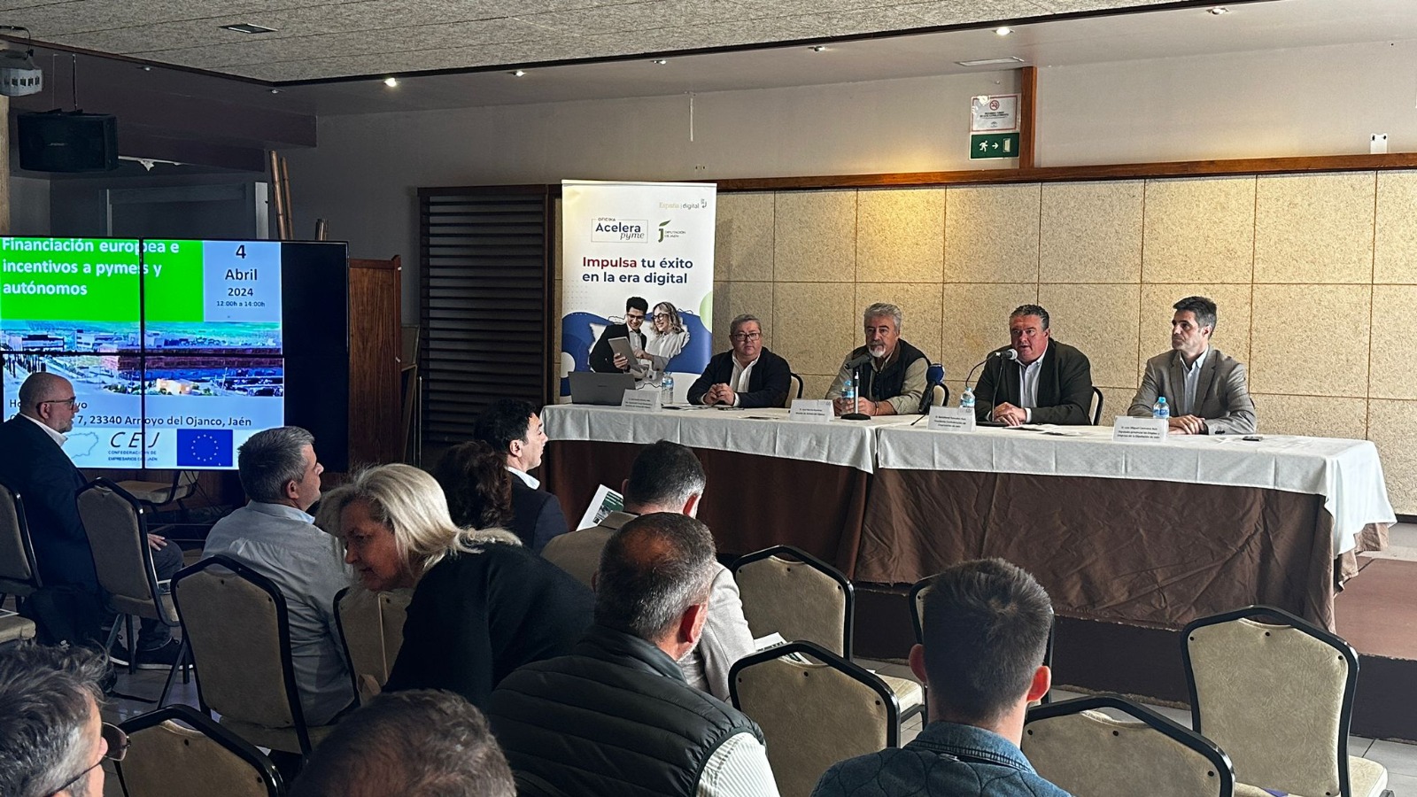 La Diputación Provincial de Jaén y la Confederación de Empresarios de Jaén celebran una jornada informativa para pymes y autónomos en Arroyo del Ojanco