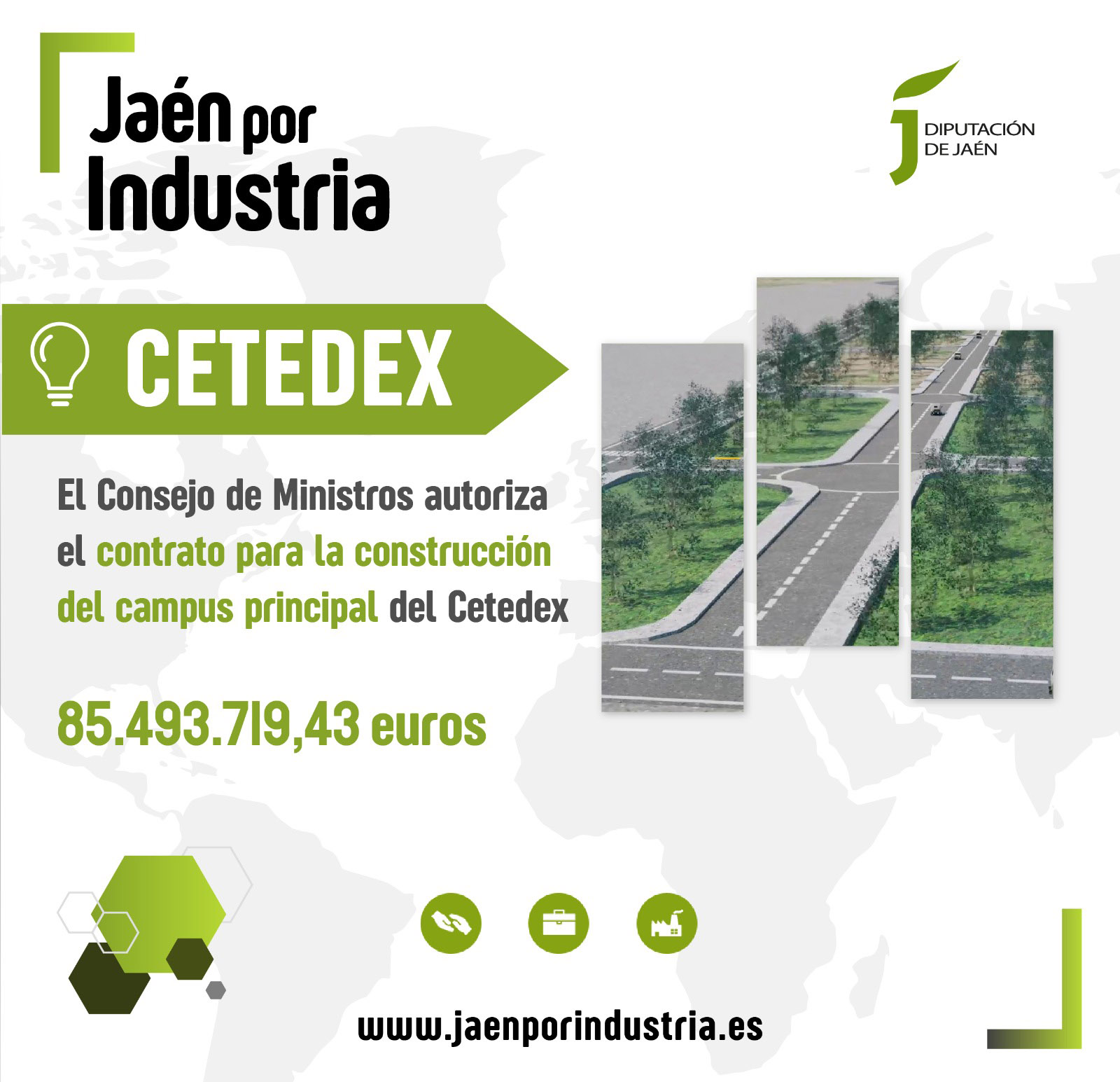 Cetedex 85 millones Aprobados más de 85 millones de euros para el CETEDEX, declarado además Zona de Interés para la Defensa Nacional