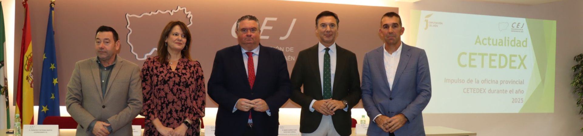 Diseño sin título (1) Diputación y empresarios analizan el avance del CETEDEX en un encuentro de trabajo organizado por la CEJ